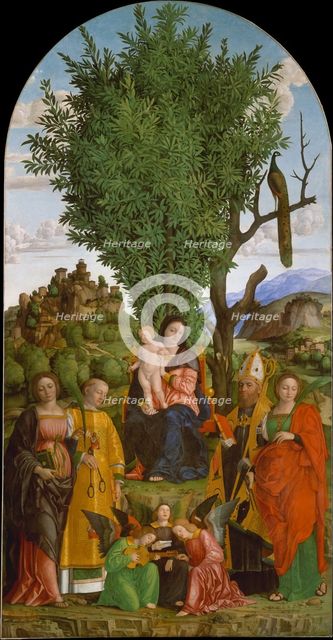 Madonna and Child with Saints, ca. 1520. Creator: Girolamo dai Libri.