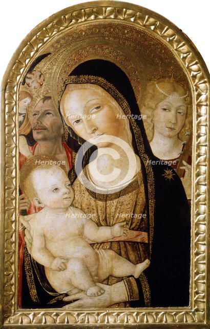 'Madonna and Child with Saints Catherine and Christopher', 15th century.  Artist: Matteo di Giovanni