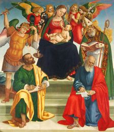 Madonna and Child with Saints and Angels, mid or late 1510s. Creator: Luca Signorelli