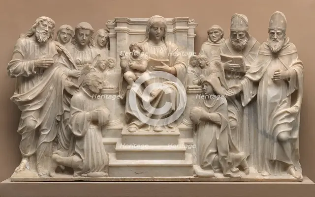Madonna and Child with Saints and Donors, 1490s. Creator: Gasparo Cairano.