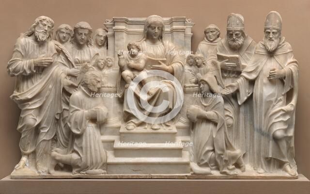 Madonna and Child with Saints and Donors, 1490s. Creator: Gasparo Cairano.