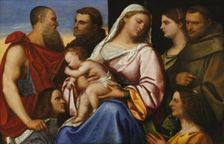 Madonna and Child with Saints and Donors. Creator: Sebastiano del Piombo