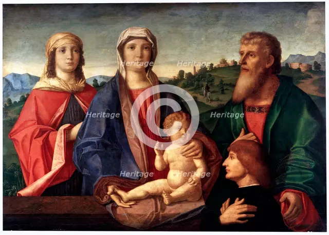 'Madonna and Child with Saints and Donator', c1504. Artist: Pasqualino Veneto