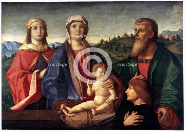 'Madonna and Child with Saints and Donator', c1504. Artist: Pasqualino Veneto