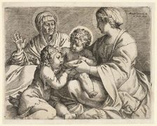 Madonna and Child with Saints Elizabeth and John the Baptist, 1606. Creator: Annibale Carracci