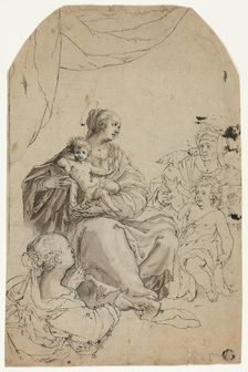 Madonna and Child with Saints Elizabeth, John and Anne, n.d. Creator: Unknown
