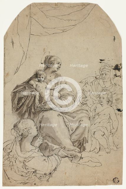 Madonna and Child with Saints Elizabeth, John and Anne, n.d. Creator: Unknown.