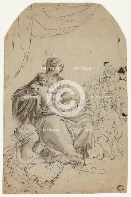 Madonna and Child with Saints Elizabeth, John and Anne, n.d. Creator: Unknown.