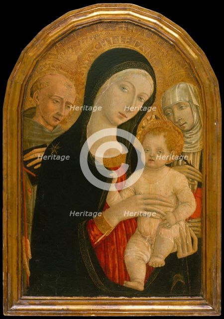 Madonna and Child with Saints Francis and Catherine of Siena, about 1476-80. Creator: Matteo di Giovanni.