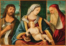 Madonna and Child with Saints John the Baptist and Jerome, c1515. Creator: Carpaccio; Vittore (1460-1526)