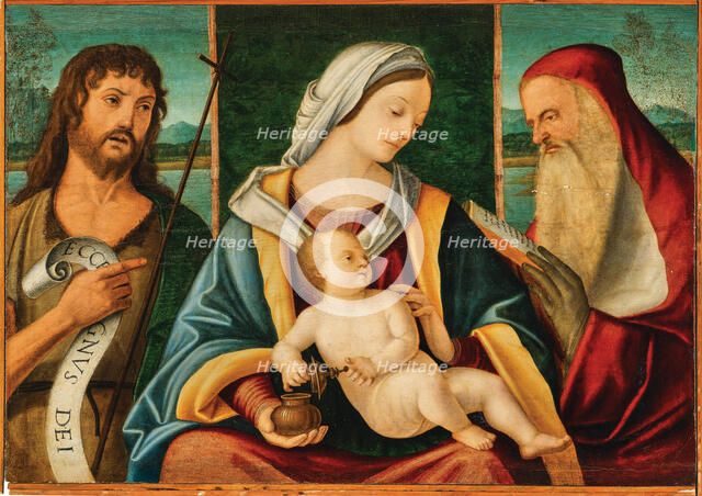 Madonna and Child with Saints John the Baptist and Jerome, c1515. Creator: Carpaccio; Vittore (1460-1526).