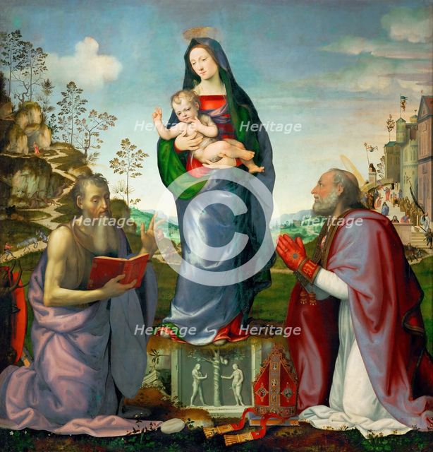 Madonna and Child with Saints James and Zenobius, 1506. Artist: Albertinelli, Mariotto (1474-1515)
