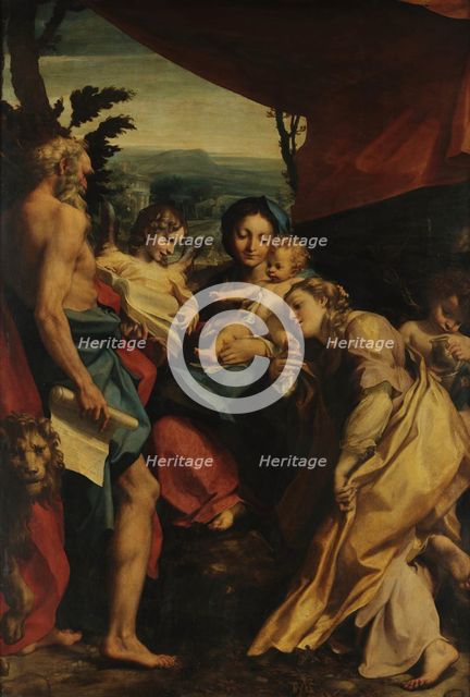 Madonna and Child with Saints Jerome and Mary Magdalen (The Day), c1528. Creator: Correggio (1489-1534).