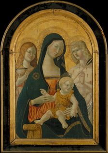 Madonna and Child with Saints Mary Magdalen and Sebastian..., 19th-early 20th cent. Creator: Icilio Federico Joni
