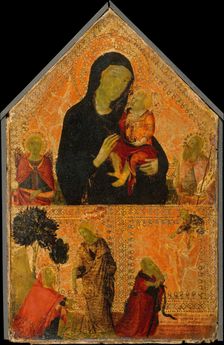 Madonna and Child with Saints Michael and John the Baptist; The Noli Me Tangere... Creator: Italian (Pisan) Painter (second quarter 14th century)