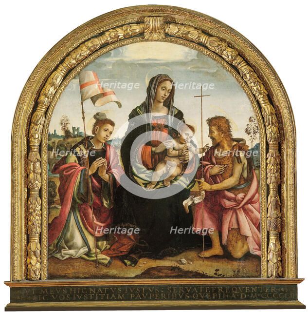 Madonna and Child with Saints Stephen and John the Baptist (Pala dell'Udienza), 1502-1503. Creator: Lippi, Filippino (1457-1504).