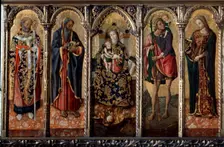 Madonna and Child with Saints (polyptych, five separate panels), c1480. Artist: Vittore Crivelli
