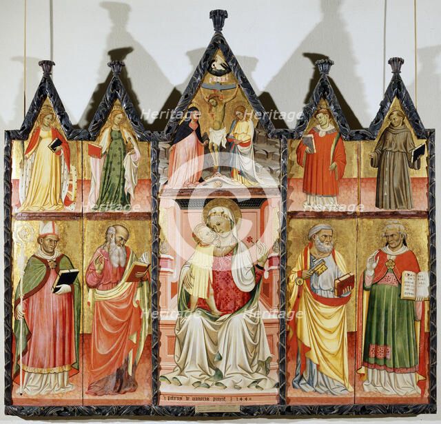 'Madonna and Child with Saints' (polyptych, ten separate panels), 1440. Artist: Pietro di Giovanni Lianori