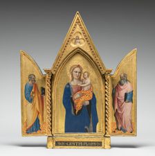 Madonna and Child, with Saints Peter and John the Evangelist, and Man of Sorrows..., c. 1360. Creator: Nardo di Cione