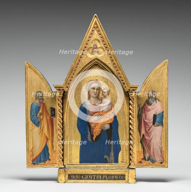 Madonna and Child, with Saints Peter and John the Evangelist, and Man of Sorrows..., c. 1360. Creator: Nardo di Cione.