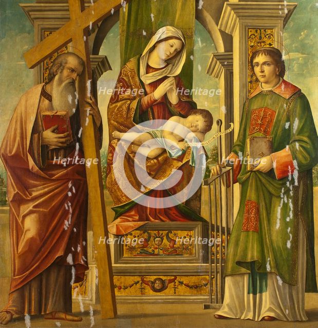 Madonna and Child with St Andrew and St Lawrence. Creator: Niccolò Rondinelli.