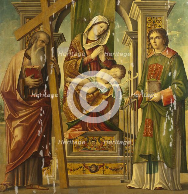 Madonna and Child with St Andrew and St Lawrence. Creator: Niccolò Rondinelli.