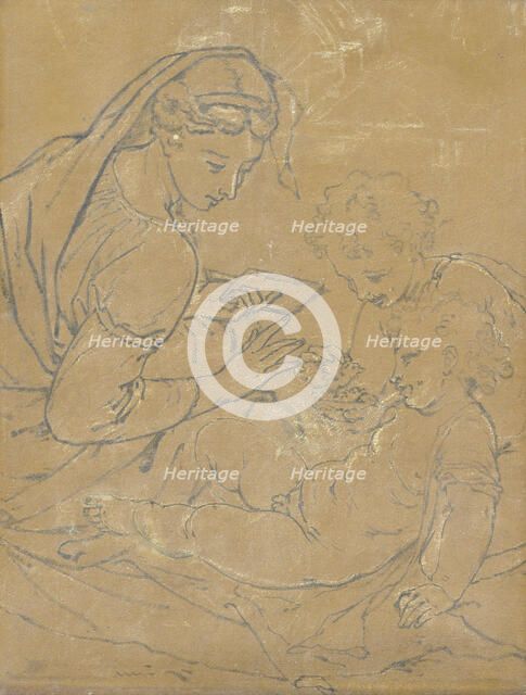 Madonna and Child with St John, 1700-1722. Creator: Adriaen van der Werff.