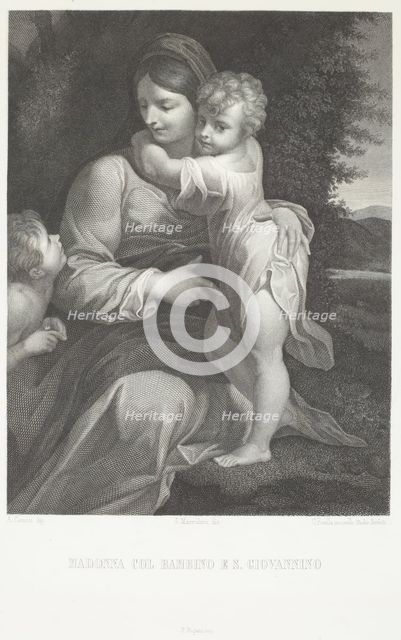Madonna and child with St John,  1841-1846. Creator: Giovanni Fosella.