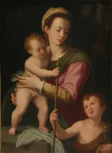 Madonna and Child with St. John, early 16th century. Creator: Andrea del Brescianino
