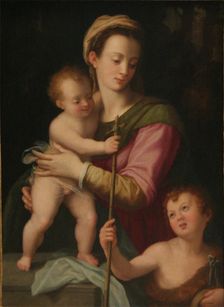 Madonna and Child with St. John, early 16th century. Creator: Andrea del Brescianino