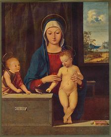 Madonna and Child with St. John the Baptist 1903. Artist: Antonio Solario