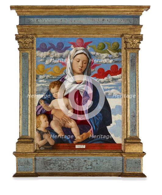 Madonna and Child with St John the Baptist, about 1490-1500. Creator: Giovanni Bellini.
