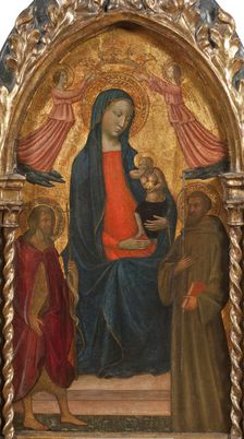Madonna and Child with St John the Baptist and St Francis, early-mid 15th century. Creator: Masolino da Panicale