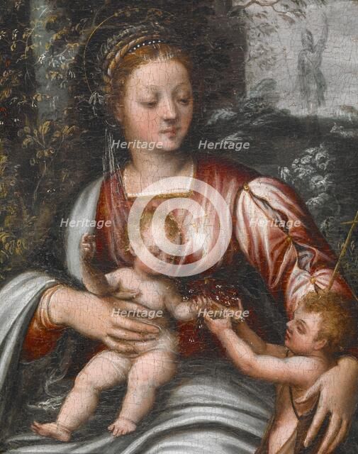 Madonna and Child with St John the Baptist, probably early 1600s. Creator: Scarsellino.