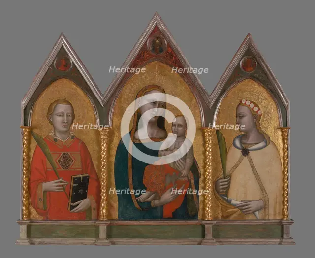 Madonna and Child with St Stephen and St Dorothy, between 1331-1335. Creator: Francesco Neri da Volterra.