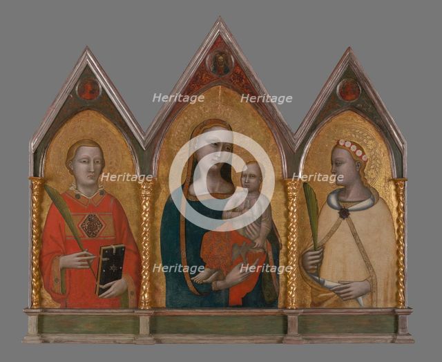 Madonna and Child with St Stephen and St Dorothy, between 1331-1335. Creator: Francesco Neri da Volterra.