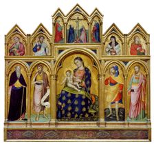 Madonna and Child, the Crucifixion, and Saints, c1380-1389. Creator: Caterino Veneziano