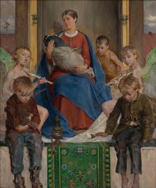 Madonna and Children, 1897. Creator: Jacek Malczewski