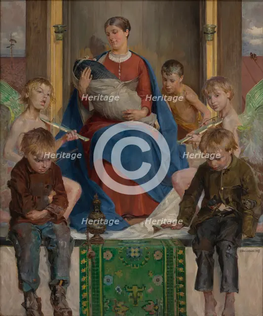 Madonna and Children, 1897. Creator: Jacek Malczewski.