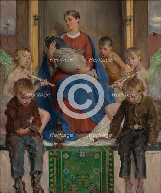 Madonna and Children, 1897. Creator: Jacek Malczewski.