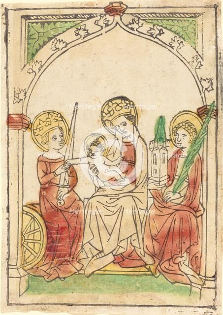 Madonna between Saints Catherine and Barbara, 1440/1460. Creator: Unknown.