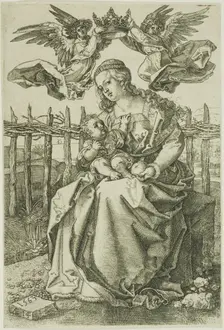 Madonna Crowned by Two Angels, 1563. Creator: Jan Wierix