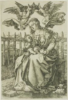 Madonna Crowned by Two Angels, 1563. Creator: Jan Wierix