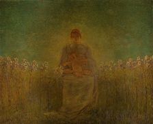 Madonna dei gigli (Madonna of the lilies), 1893-1894. Creator: Previati, Gaetano (1852-1920)