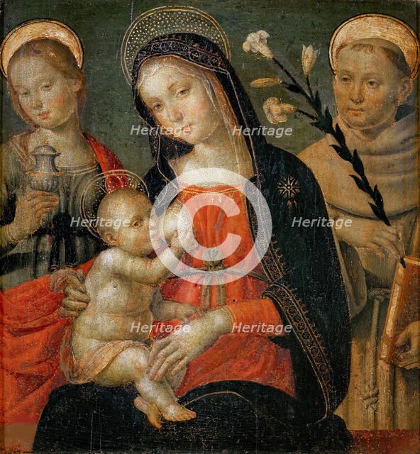 Madonna del Latte with Saints Mary Magdalene and Anthony of Padua, Late 15th cen. Creator: Lo Spagna, (Giovanni di Pietro) (1450-1528).