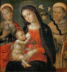 Madonna del Latte with Saints Mary Magdalene and Anthony of Padua, Late 15th cen. Creator: Lo Spagna, (Giovanni di Pietro) (1450-1528)