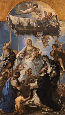 Madonna del Rosario (Madonna del Baldacchino), c1685. Creator: Giordano, Luca (1632-1705)