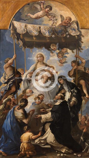Madonna del Rosario (Madonna del Baldacchino), c1685. Creator: Giordano, Luca (1632-1705).