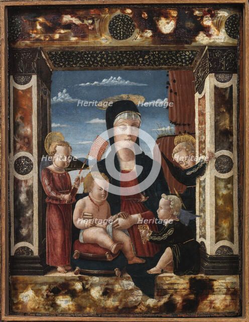 Madonna del Ventaglio (Madonna of the Fan), 1462-1465. Creator: Benaglio, Francesco (c. 1432-1492).