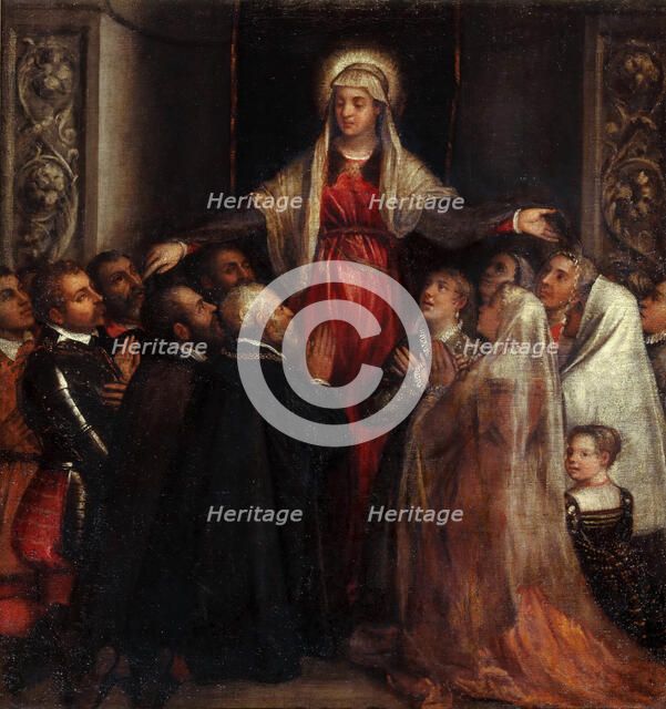 Madonna della Misericordia (Madonna of Mercy), 1573. Creator: Titian (1488-1576).